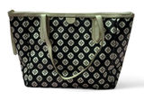 Fossil Tote Bag‎ Black White Geometric Print Coated Canvas Purse Handbag Photo 0