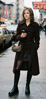 Vintage Oleg Cassini Dark Brown Wool Trench Coat Belted Double Breasted L 12 Y2 Photo 0