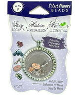 NWT Blue Moon Beads Floating Locket Story Jewelry Charms Necklace Princess Photo 0