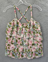 Y2K Abercrombie & Fitch Tiered Floral Cami Babydoll‎ Top Cottagecore Women's XS Photo 0