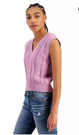 Purple Sweater Vest Size M Photo 0