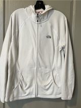 The North Face White Full-Zip Fleece Hoodie Casual Outdoors Preppy Photo 0