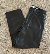 Abercrombie & Fitch Faux Leather High Rise Ankle Straight Pants Photo 0