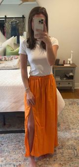 Orange Midi Skirt Photo 0
