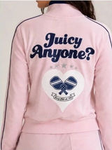 Juicy Couture Women's Cotton Velour Pickleball Jacket Size Small Juicy Anyone Photo 0