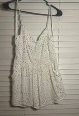 White Polka Dot romper Photo 0