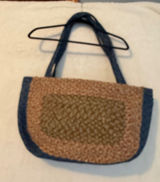 Loloi Rugs Braided Tote Bag Earth Tones Bohemian Woven Shoulder Bag Large Photo 0