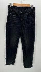 American Eagle Womens Strigid Super High Rise Baggy Straight Denim Jeans Sz 4 Photo 0