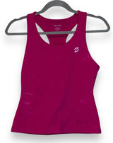 Peloton Women's Flow Racer Tank‎ Pink Cadent Cropped Logo Tank Top Sz S Photo 0