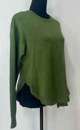 JoyLab Crew Neck Active Sweatshirt Thumbholes Size XS Women’s Green Photo 0