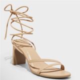 a new day Women's Brown Strappy Sandals lace-up sandals size 9.5 Photo 0