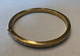 Kate Spade Gold Crystal Pavé Hinged Bangle Bracelet Photo 0