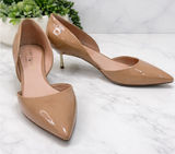 Kurt Geiger London Nude Patent Leather Pointed Toe Kitten Heels Women’s Size 7 Photo 0