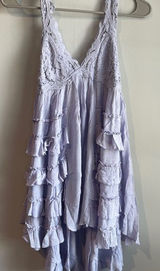 Free People Adella Icelandic Blue Halter Slip Dress, Medium- NWT Photo 0