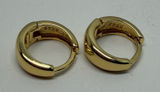 925 Silver in Yellow gold plated hoops Earrings Photo 0