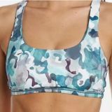 Spanx Low Impact Support Multi Camo Print Scoop‎ Neck Sports Bra Sz L Photo 0