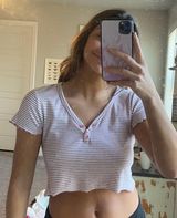 Free People Urban Outfitters striped cropped top Photo 0