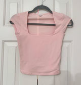 Garage Pink Square Neck Top Photo 0
