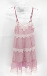 Victoria’s Secret lace tiered pink adjustable straps lined nighty Cottagecore S Photo 0