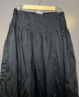 Future Collective Skirt Womens 2 Black Satin Pleated Waist Maxi Lined Full Photo 0