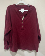 New American Eagle Aerie Sherpa Henley Sweatshirt Photo 0