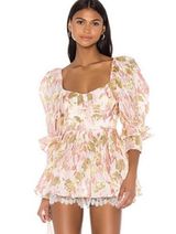 For Love And Lemons Rose Madame Brocade Romper Photo 0