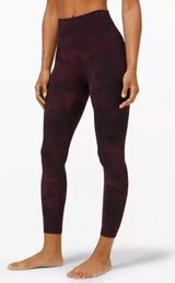 Lululemon Align High Rise Diamond Dye Cassis Black with pockets 25” Photo 0