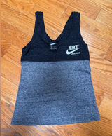 🌸Nike Women's Black and Gray Sports Tank Top Photo 0