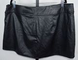 Wild Fable Black Faux Leather Mini Skirt Women's XXL Zip-Up Vegan Leather Photo 0
