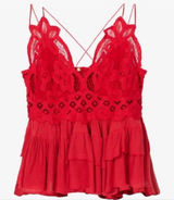Intimately FREE PEOPLE ADELLA lace smocked back ruffled camisole New With Tags Photo 0
