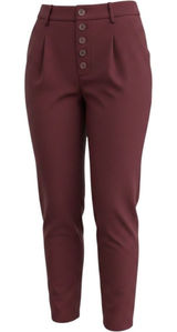 Anthropologie Tapered Trousers Womens 6 Burgundy High Rise Button Fly Pleated Photo 0