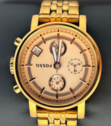 Fossil ES3380 Rose-gold St. Steel Women’s Chronograph Watch Working New Battery Photo 0