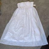 Women’s Elegant White Strapless Full Length Chiffon Prom Party Formal Dress XXL Photo 0