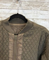 NWT Young Fabulous Broke YFB Womens L Jacket Reversible Bomber Crop Army Green Photo 0
