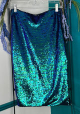 Blue and green iridescent, sequin dressy sexy, mermaid, pencil skirt Photo 0