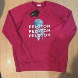 NWT Peloton Women Oversized Crewneck Long Sleeve‎ Logo Casual Sweatshirt Med Photo 0