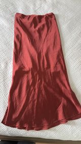 Satin midi skirt Photo 0