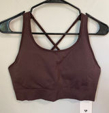 New Women’s Best Power Seamless Adjustable Sports Bra Café Noir Size Large Photo 0