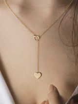 Heart Detail Lariats Necklace Photo 0