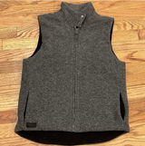 Lauren Ralph‎ Lauren Women Vest Size Medium Patch Gray Grey Zip Front Collar Photo 0