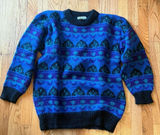 Vintage 90s Gallagher Women's Med Mohair Wool Blend‎ Pull Over Sweater Purple Photo 0