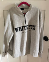 White Fox Quarter-Zip Boutique Grey Photo 0