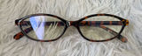 New trendy hipster korean oval tortoise shell framed blue light clear glass Photo 0