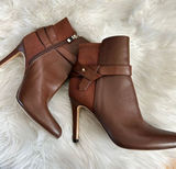 White House black market brown booties 4 inch heel size 7 1/2 medium New no box Photo 0