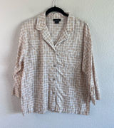 Natori Women’s Geometric‎ Print Notch Collar Pajama Top Cotton Sleep Shirt Photo 0