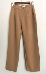 Abercrombie & Fitch Straight Leg Pants in Camel Tan Photo 0