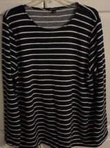 J Crew Mercantile Womens‎ Striped Long Sleeve Top XL Navy White Casual Comfort Photo 0