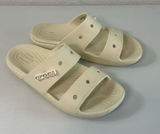 Crocs Classic Two Strap Slide On Ventilation Sandals Crocs Charm in Bone Size 7 Photo 0