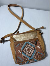 Myra Bag Aztec Cowhide Canvas Rug Purse Western Crossbody Southwestern Photo 0