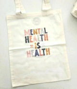 Tote Bag Mental Health Is‎ Health Handmade Farmers Market Grocery Shopping Photo 0
